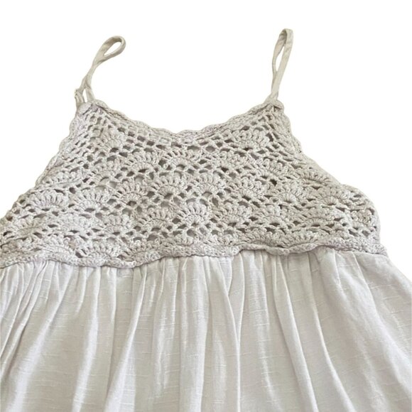 Art Class Girls Flowy Crochet Top Tank Top-White-Size 10/12-GUC - Picture 2 of 5